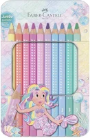 Faber-castell 210910 Színes ceruza sparkle jumbo fém dobozos 10 darabos kép