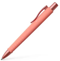 Faber-castell 241125 golyóstoll, 0,7 mm, nyomógombos tolltest, korallpiros tolltest, faber kép