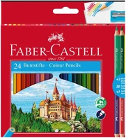 Faber-castell 24+3KLF Színes ceruza készlet bicolor hatszögletű + hegyezővel faber-castell kép