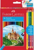 Faber-castell 36DB+3+1KLF Színes ceruza készlet bicolor hatszögletű +grafit +hegyező faber-castell kép