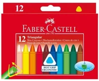 Faber-castell COR_TFC120010 Zsírkréta, háromszögletű, 12 különböző szín kép