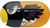 Faber-castell COR_TFC183527 Hegyező és radír, kétlyukú, tartályos, sas minta kép