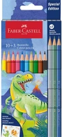 Faber-castell FC111213 Dinoszaurusz 10+3 db hatszögletű színes ceruza készlet kép