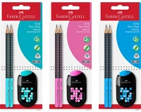 Faber-castell FC183587 Grafitirón  grip 2 db-os szett 2001 kéttónusú hb + hegyező/radír kép
