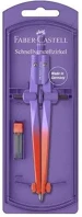 Faber-castell LILA-NARANCS Körző  flow műszaki gyorsállítóval kiegészítőkkel lila-narancs kép