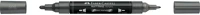 Faber-castell MULTIMARK 297 Akril marker kétvégű multimark 297 faber-castell metál acélszürke kép