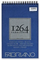 Fabriano 1264 200G A4 40LAPOS 1264 200g a4 40lapos spirálkötött fekete rajztömb kép