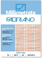 Fabriano A3 80G 10LAPOS MILLIMÉTERPAPÍR A3 80g 10lapos milliméterpapír tömb kép