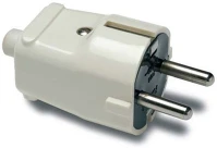 Famatel 1101 16a-250v krém földelt dugvilla kép