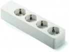 Famatel 2524 /hosszanti/ fehér 16a-250v négyes földelt szerelhető elosztó kép