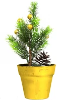 Family 55891B Műfenyő - mini - arany - 20 cm () kép