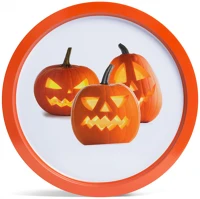 Family 55932R Halloween-i tálca - tök - fém - 31 cm kép