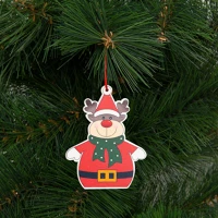 Family 55982D Karácsonyfadísz szett - rénszarvas - fából - 8 x 6 cm - 2 db / csomag () kép