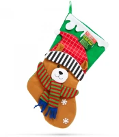 Family 55983C Mikulás csizma akasztóval - maci - 43 x 22 cm () kép