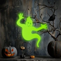 Family 56544B Halloween-i foszforeszkáló dekoráció - szellem - 15 x 12 cm () kép