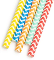 Family 57159E Papír szívószál - csíkos kép