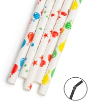 Family 57601D Papír szívószál - party kép