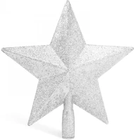 Family 58065B Karácsonyfa csúcsdísz - csillag alakú - 20 x 19 cm - ezüst () kép