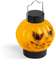 Family 58116B Halloween-i rgb led lámpa - felakasztható tök - narancs / fekete - elemes kép