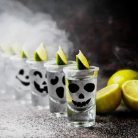 Family 58131E Halloween-i fólia matrica szett - fekete tök arcok - 16 db / csomag kép