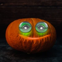 Family 58195A Halloween-i ijesztő szempár - zöld led-es - elemes kép