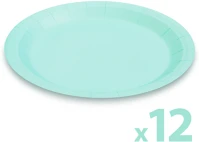 Family 58235B Papírtányér szett - kék - 23 cm - 12 db / csomag kép