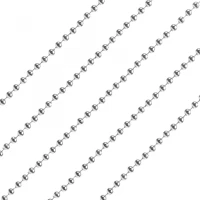 Family 58244B Dekor gyöngyfüzér - ezüst színben - 2 m () kép