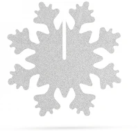 Family 58252A Karácsonyi dekor - jégkristály - ezüst  - 7 x 7 cm - 5 db / csomag () kép