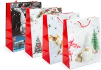 Family 58302 Karácsonyi ajándéktasak - papír - 265 x 127 x 330 mm - 4 féle / csomag kép