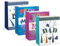 Family 58306 Ajándéktasak - papír - 265 x 127 x 330 mm - 4 féle / csomag - 12 db / csomag () kép