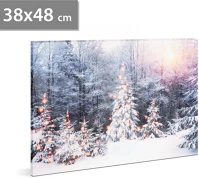 Family 58474 Led-es fali hangulatkép - téli táj -  2 x aa, 48 x 38 cm () kép