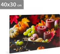 Family 58501 Led-es fali hangulatkép - gyertyák -  2 x aa, 40 x 30 cm () kép