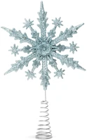 Family 58678A Karácsonyfa csúcsdísz - hópehely alakú - 22 x 15 cm - világoskék kép