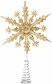 Family 58678C 58678c karácsonyi hópehely csúcsdísz, arany kép