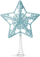 Family 58679A Karácsonyfa csúcsdísz - csillag alakú - 20 x 15 cm - világoskék kép