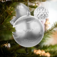 Family 58763B Karácsonyfadísz szett - gömbdísz - ezüst - 6 db / csomag kép
