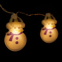 Family 58910 Led fényfüzér - hóember - 10 led - 1,35 méter - melegfehér - 2 x aa kép