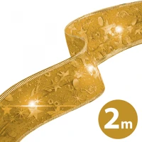 Family 58933B Karácsonyi led-es szalag - arany - 2 m x 5 cm - 2 x aa () kép