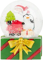 Family 58061B karácsonyi led-es hógömb - 4 féle (mikulás-hóember, mikulás-pingvin, fenyő, mikulás-maci) kép