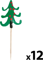 Family 58240A 58240a falatka pálcika - karácsonyfa - 8,5 cm - 12 db / csomag kép