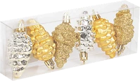 Family 58784A Karácsonyfadísz szett, arany toboz, 6 cm, 6 db / szett (58784a) kép