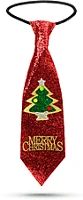 Family 58510A Karácsonyi nyakkendő, piros glitteres, 41x11 cm (58510a) kép