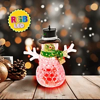 Family 58978B Karácsonyi led-es hóember, zöld, 9x8x5 cm, zöld (58978b) kép