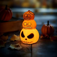 Family CM - 3 × LR1130 Halloween világító tök dekoráció - melegfehér led - 12 × 7,5 kép