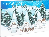 Family 58479 Led fali kép, let it snow, manók, 40 x 30 cm, 20 led, hidegfehér (58479) kép