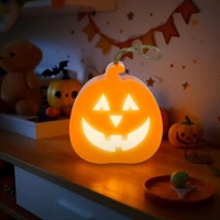 Family LR1130 Halloween-i led dekor - tök - rgb led - 3 x lr1130 - 8,5 x 9 x 4 cm kép