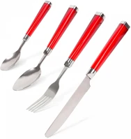 Family 56307A 4db-os evőeszköz készlet műanyag nyéllel - piros () kép