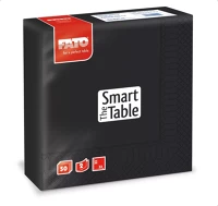 Fato FATO_82622500 FEKETE Szalvéta 2 rétegű 1/4 hajtású 33 x 33 cm 50 lap/csomag smart table _82622500 fekete kép