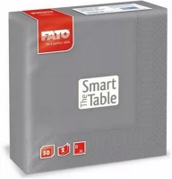 Fato FATO_82623700 SZÜRKE Szalvéta 2 rétegű 1/4 hajtású 33 x 33 cm 50 lap/csomag smart table _82623700 szürke kép