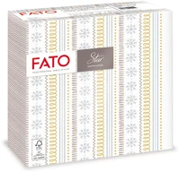 Fato H6582976500 Sztár karácsonyi szalvéta ribbon silver 2 rétegű 38x38cm 40 szál/csomag kép